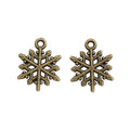 Six Point Snowflake Metal Charms in Five Finishes for Jewelry Making view 6
