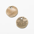 Motivational Quote Round Disc Charms in Two Finishes view 5