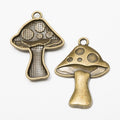 Spotted Mushroom Metal Charms in Antique Bronze and Silver view 5