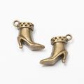 High Heel Boot Charm Alloy Jewelry Making Component in 2 Finish Options view 5