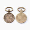 Round Pocket Watch Charm Metal Jewelry Making Pieces view 5