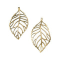 Openwork Leaf Metal Charms in Two Antique Finishes view 4