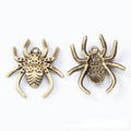 Detailed Spider Antique Metal Charms In Two Finishes view 4