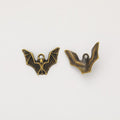 Spread Wing Bat Metal Charm in Two Antique Finishes view 5