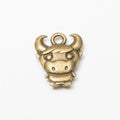 Cartoon Bull Head Detailed Metal Charm in 2 Finishes view 5