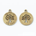Family Tree Disc Metal Charm 2 Finish Options Craft Supply view 5