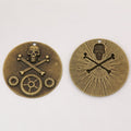 Skull Gear Medallion Charm in 2 Metal Finishes for Jewelry Making view 5