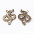Coiled Chinese Dragon Charm Metal Jewelry Making Component view 6