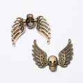 Winged Skull Connector Charm in 2 Metal Finishes for Jewelry Making view 5
