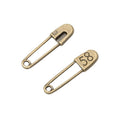 Safety Pin Number 58 Metal Brooch in Two Vintage Finishes view 5