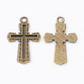 Layered Cross Metal Charms in 2 Pictured Finishes for Jewelry Making view 5