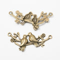 Birds on Branch Double Loop Metal Connector in Two Finishes view 5