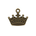 Small Crown Charm Pendants in Seven Metallic Finishes view 7