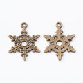 Openwork Snowflake Pendant Charms in Four Metal Finishes view 6