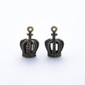 Hollow Crown-Shaped Metal Charm Pendants in 5 Finishes view 7
