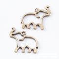 Open Elephant Resin Frame Charms in Antique Bronze and Silver view 4