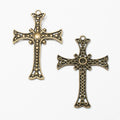 Ornate Cross Metal Charm Pendant For Jewelry Making view 5