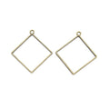 Diamond Frame Vintage Metal Charm Pendant for Jewelry Making view 6