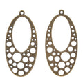 Oval Bubble Cutout Chandelier Connector in Two Antique Finishes view 5