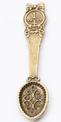 Ornate Spoon Charms in Antique Bronze, Antique Silver view 3