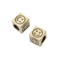 Smiley Cube Bead in 2 Metal Finishes for Jewelry Making view 5