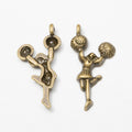 Cheerleader Girl Charms in Antique Bronze, Antique Silver view 5