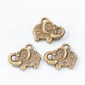 Small Elephant Charm in 2 Finishes for Jewelry Making view 5