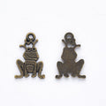 Crowned Frog Prince Charm in 2 Metal Finishes for Jewelry Making view 5