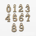 Metal Number Charms from Zero to Nine in Four Finishes view 7