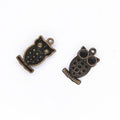 Standing Owl Metal Charm Pendant For Jewelry Making And Craft Projects view 5