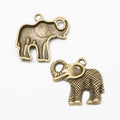 Textured Elephant Metal Charms in 2 Pictured Finishes view 5