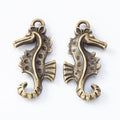 Curled Tail Seahorse Antique Metal Charms Jewelry Findings view 5