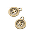 Round Four-Hole Button Charm Metal Jewelry Making Component view 5