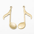 Single Music Note Charm in 2 Metal Finishes for Jewelry Making view 5