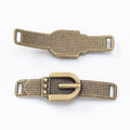 Textured Belt Buckle Connector in Multiple Metal Finishes for Jewelry Making view 5