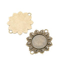 Floral Cabochon Setting Metal Jewelry Component 2 Finish Options Craft Supply view 6