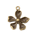 Vintage Flower Charm in 2 Finishes for DIY Jewelry Making view 5