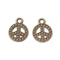 Round Peace Sign Metal Charm Pendant Jewelry Making Component view 6