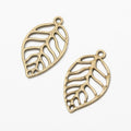 Openwork Leaf Charms in Antique Bronze, Gold Tone, Antique Silver view 5