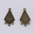Kite Shaped Three Loop Connector Setting in Three Finishes view 6