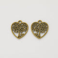 Heart Tree Of Life Charm in Multiple Metal Finishes for Jewelry Making view 8