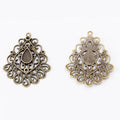 Filigree Teardrop Cabochon Setting Charm Pendant For Jewelry Making view 5