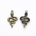 Sinuous Coiled Snake Charm Metal Pendant for Jewelry Making view 6