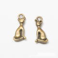 Sitting Cat Charm in 3 Metal Finishes for Jewelry Making view 6