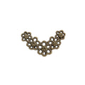 Curved Floral Connector in 2 Metal Finishes for Jewelry Making view 5
