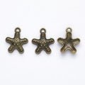 Dotted Starfish Metal Charm in 4 Pictured Finishes view 6