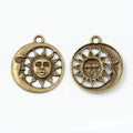 Sun and Crescent Moon Disc Charms in Eight Finishes view 7