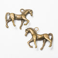 Walking Horse Charm Detailed Metal Pendant in Three Finishes view 6