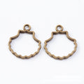 Scalloped Shell Resin Bezel In 2 Metal Finishes For Jewelry Making view 4