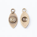 Spiral Eye Teardrop Charm Metal Jewelry Making Pieces view 6